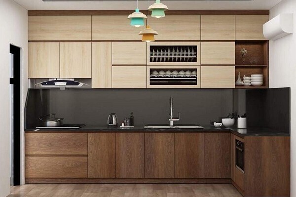 30 mẫu tủ bếp đẹp hình chữ l hiện đại nhất xu hướng năm 2024