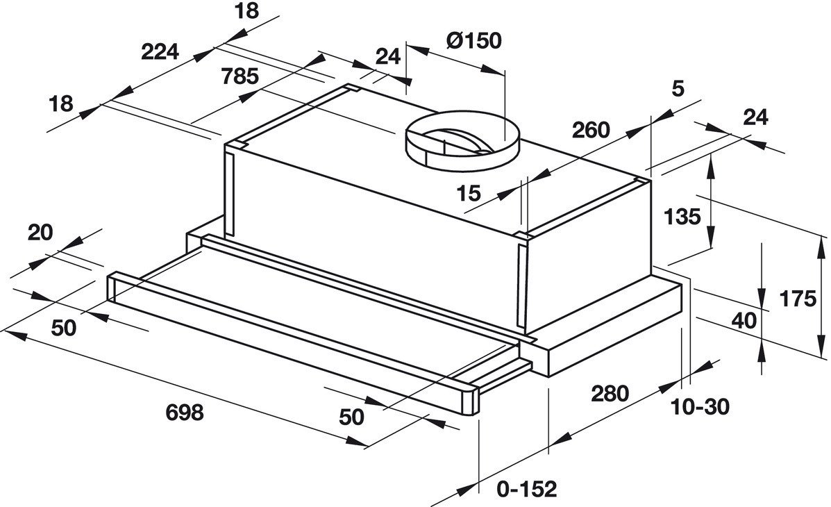 máy hút khói khử mùi hafele hh-s70a 533.89.031 âm tủ