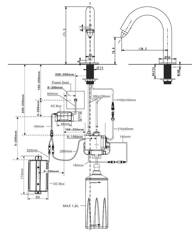 vòi xà phòng american standard wf-8102 cảm ứng