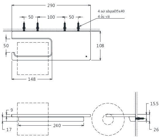 móc treo giấy vệ sinh toto yh87s neorets