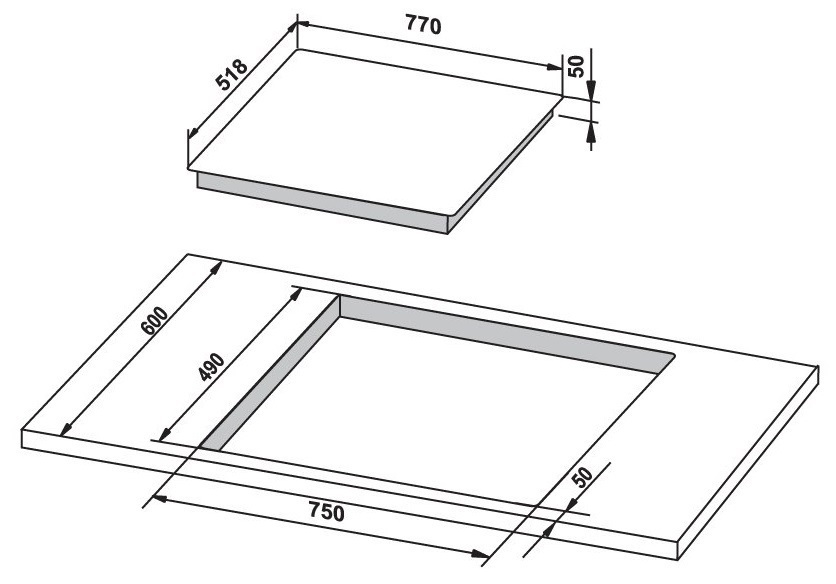 bếp điện từ hafele hc-is773ea 535.02.242 3 vùng nấu