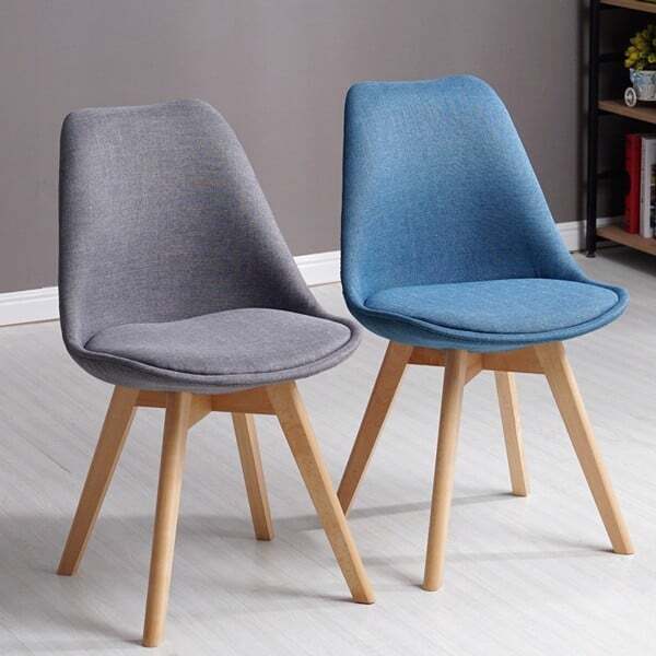 ghế eames đệm bọc vải chân gỗ ag-06