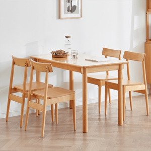 Bàn ăn bằng gỗ sồi 4 ghế AG-04