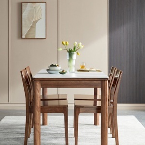 Bàn ăn bằng gỗ sồi 4 ghế AG-02