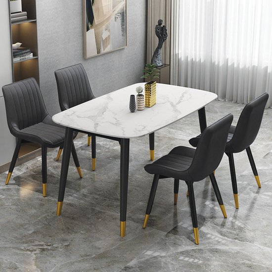 Bộ bàn ăn mặt đá nhập Khẩu 4 ghế loft AG 04