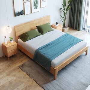 Giường gỗ tự nhiên cao cấp thiết kế đơn giản AG-05