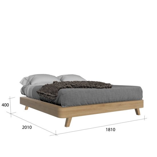 Giường ngủ gỗ tự nhiên thiết kế hiện đại AG-01