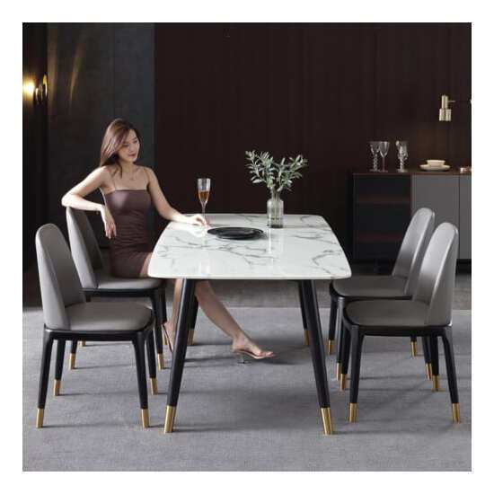 Bàn Ăn Mặt Đá 4 Ghế Grace AG01