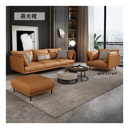 Sofa Văn Phòng màu da bò AG7