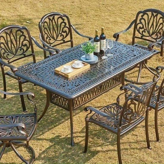 Bàn ghế sân vườn 6 ghế A 24