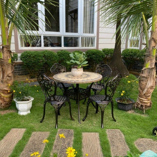 Bàn ghế sân vườn 4 ghế A 30