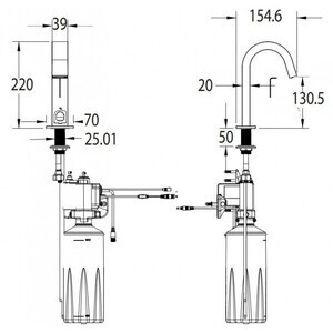 Vòi Lavabo American Standard WF-8101 Cảm Ứng Kết Hợp Vòi Xà Phòng