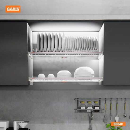 2. GIÁ ĐỂ BÁT ĐĨA INOX 2 TẦNG CỐ ĐỊNH GB04C