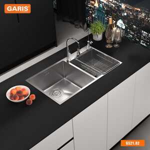 CHẬU RỬA 2 HỐ LỆCH GS21.82