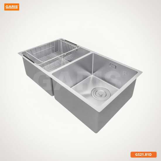 CHẬU RỬA 2 HỐ CÂN ÂM BÀN ĐÁ GS21.81D