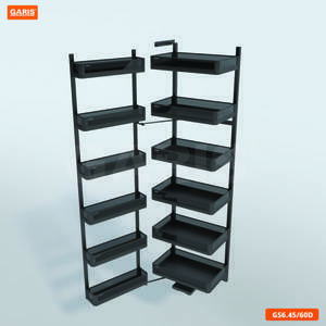 TỦ ĐỒ KHÔ 6 TẦNG KHAY NHÔM VÁCH KÍNH, CÁNH MỞ GS6.60D(KÍNH TỐI)