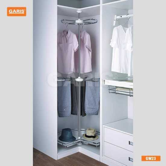 GIÁ XOAY, TREO GÓC TỦ QUẦN ÁO GW23