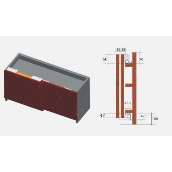 RAY TRƯỢT CỬA LÙA TREO GR69