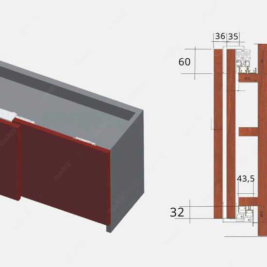 RAY TRƯỢT CỬA LÙA TREO GR69