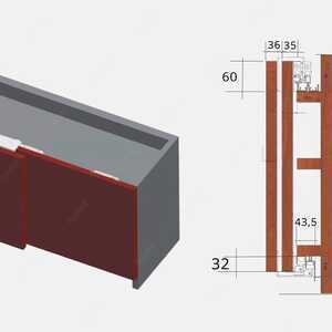RAY TRƯỢT CỬA LÙA TREO GR69