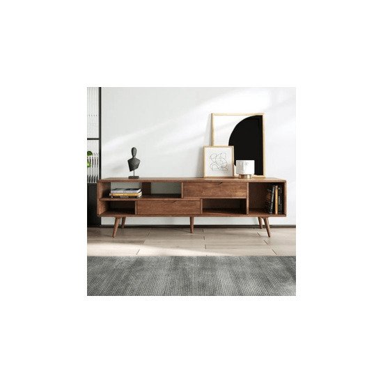 Kệ tivi nhỏ gọn bằng gỗ sồi tự nhiên AG-01