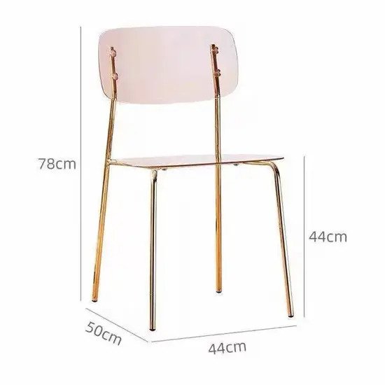 Ghế nhựa không xếp chân inox mại xi trắng AG-13