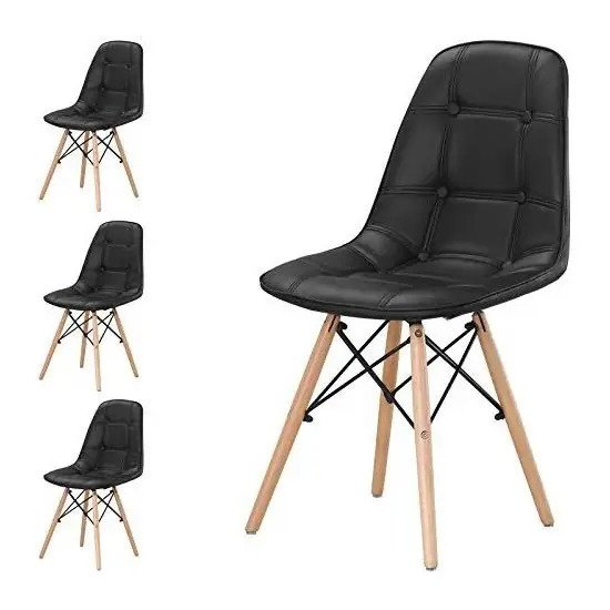 Ghế cafe nệm cúc chân gỗ AG-05