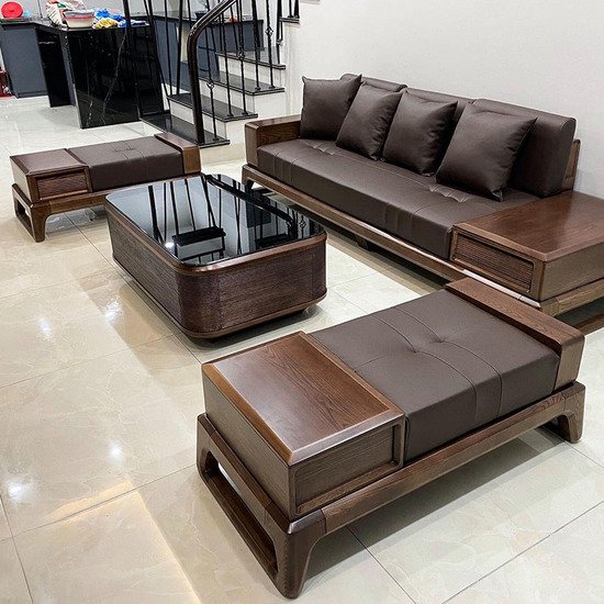 Sofa Gỗ Sồi Nga TV04