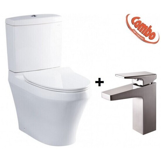 COMBO12C TOTO Bộ Bồn Cầu CS948DT8#XW + Vòi Lavabo TVLM108RU
