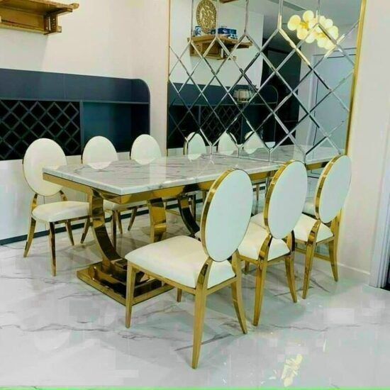 Ghế ăn inox luxury ( giá chưa bao gồm bàn ăn) AG19