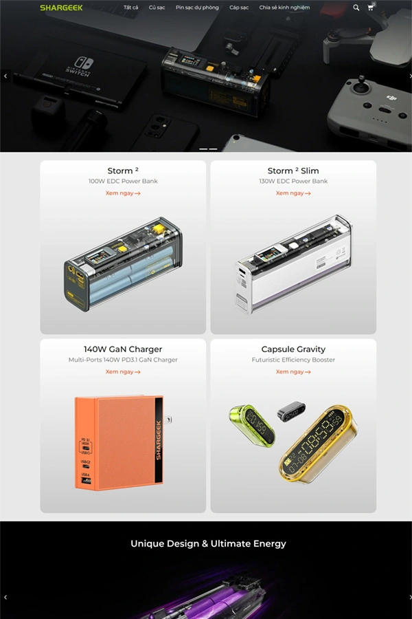Shop phụ kiện Shargeek
