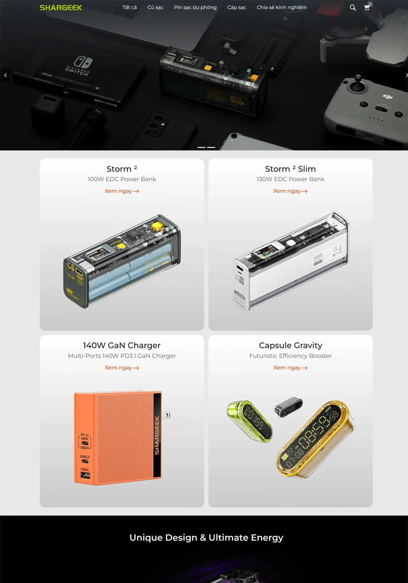 Shop phụ kiện Shargeek