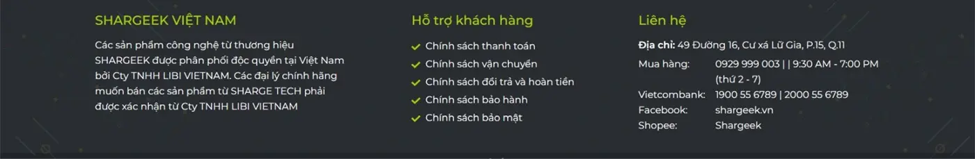 Shop phụ kiện Shargeek