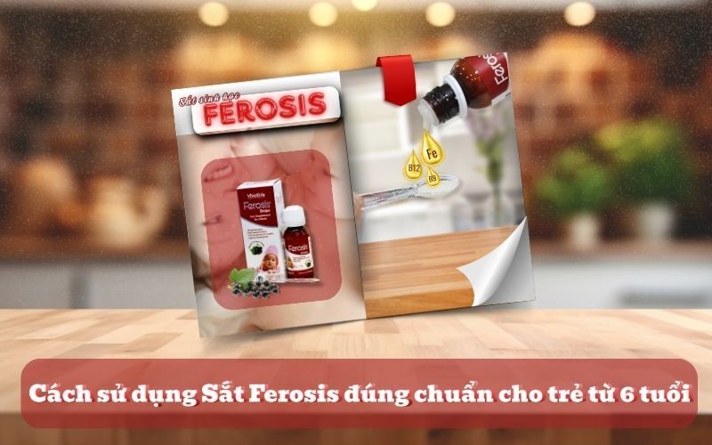 Cách dùng sắt sinh học Thụy Sĩ Ferosis đúng chuẩn cho trẻ từ 6 tháng tuổi