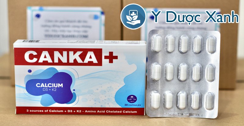canka + 30 viên, viên uống bổ sung canxi và vitamin cho bà bầu của ba lan