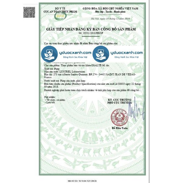 osalte-m, 30 viên, viên uống hỗ trợ điều trị vô sinh, hiếm muộn ở nữ giới của pháp