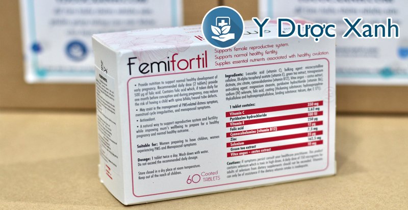 femifortil, 60 viên, viên uống bổ trứng, hỗ trợ và tăng cường khả năng thụ thai ở nữ giới của ba lan