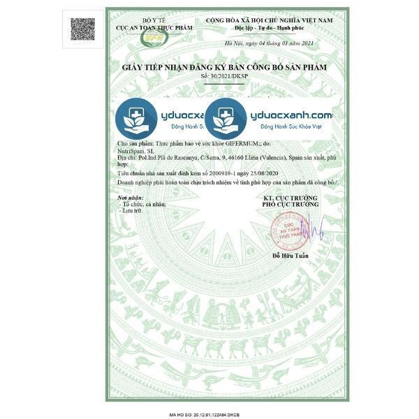 gifermum plus, 30 viên, viên uống bổ sung vitamin tổng hợp cho bà bầu, phụ nữ chuẩn bị mang thai của tây ban nha