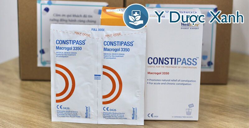 constipass macrogol 3350, 20 gói, bột trị táo bón cho trẻ nhỏ, người lớn của ý