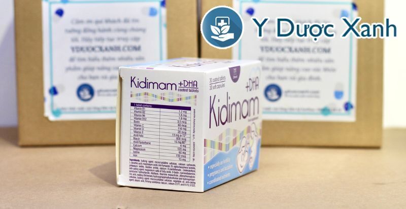 kidimam dha, 60 viên, viên uống bổ sung vitamin & dha cho phụ nữ mang thai