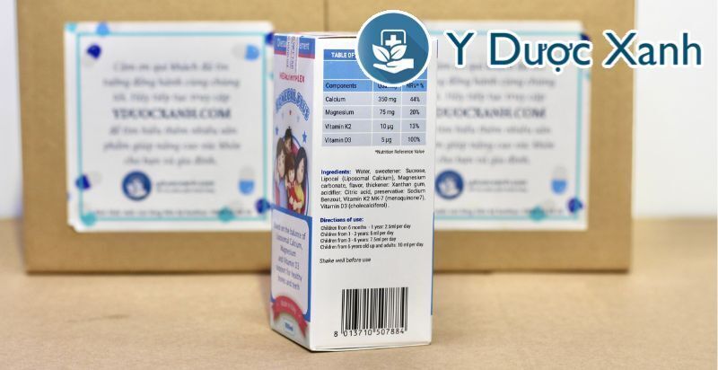 healthyplex bonecal plus, 100ml, siro bổ sung calcium, magnesium, vitamin d3, hỗ trợ xương răng chắc khỏe