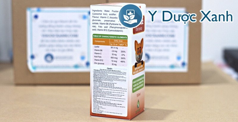 lipofez oral syrup, 150 ml, siro bổ máu cho trẻ sơ sinh, trẻ nhỏ từ 1 tháng tuổi của ý