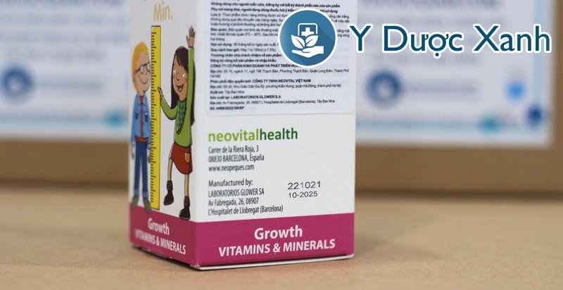 neo kids growth, 150ml, siro bổ sung vitamin và khoáng chất tổng hợp cho bé từ 6 tháng của tây ban nha