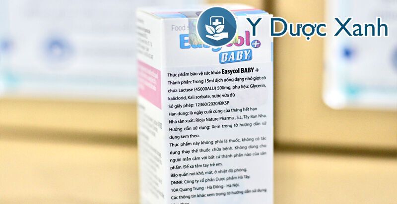 easycol baby, 15ml, dung dịch nhỏ giọt bổ sung enzym lactase cho bé, trẻ nhỏ của tây ban nha