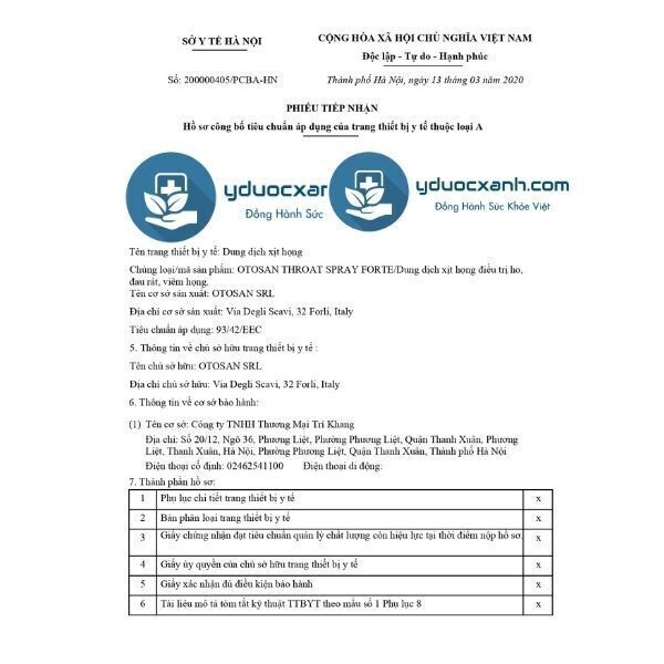 otosan throat spray, 30ml, xịt họng kháng khuẩn, giảm đau họng cho trẻ em từ 2 tuổi của ý