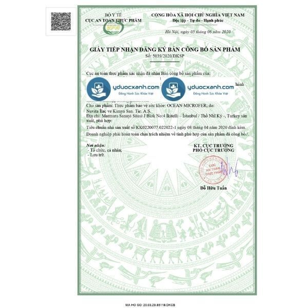 ocean microfer, 30ml, nhỏ giọt bổ sung sắt cho trẻ sơ sinh từ 1 tháng tuổi của châu âu