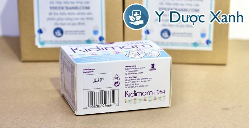 kidimam dha, 60 viên, viên uống bổ sung vitamin & dha cho phụ nữ mang thai