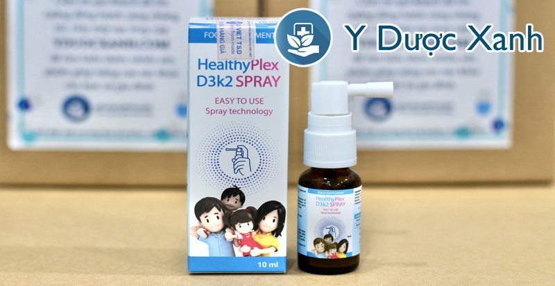 healthyplex d3k2 spray, 10ml, dạng xịt vitamin d3 và k2 cho trẻ sơ sinh, trẻ nhỏ của ý
