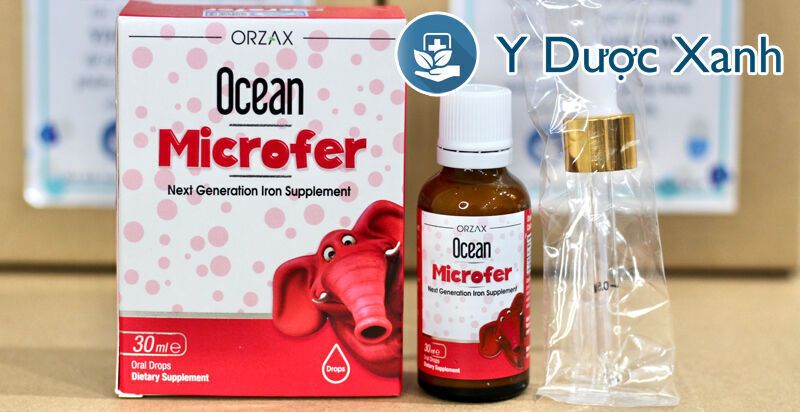 ocean microfer, 30ml, nhỏ giọt bổ sung sắt cho trẻ sơ sinh từ 1 tháng tuổi của châu âu