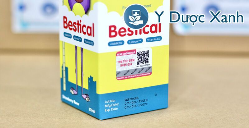 bestical, 120ml, siro hỗ trợ phát triển chiều cao cho trẻ nhỏ trên 4 tháng tuổi của slovenia